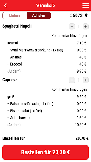 Pizzeria Artuso Koblenz Screenshot 1
