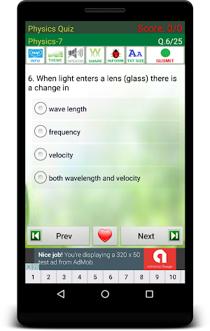 Physics Quiz Screenshot 3
