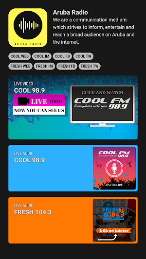 Aruba Radio Screenshot 0