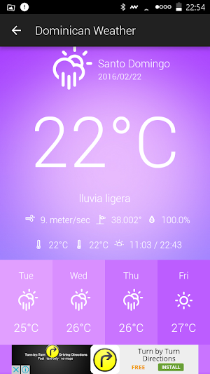 Dominican Weather Screenshot 2