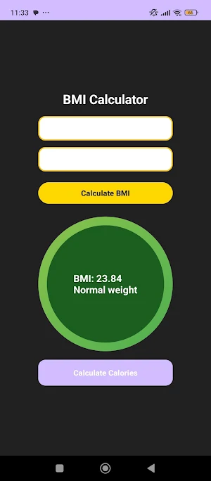 BMI Calculator Screenshot 1