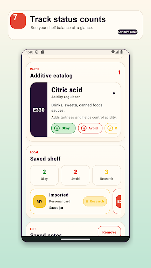 Additive Lookup Shelf Screenshot 1