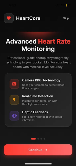 HeartCore - Heart Rate Monitor Screenshot 2