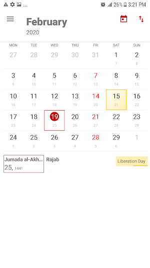 Hijri Calendar & Holidays of o Screenshot 0