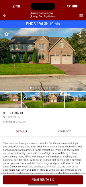 Jennings Auction Screenshot 1