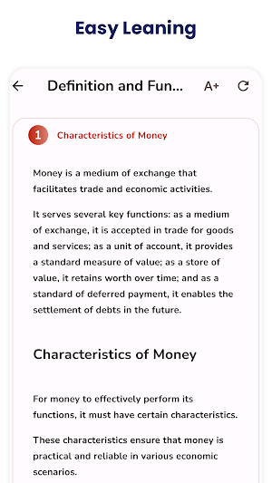 Money & Banking Quick Notes Screenshot 1
