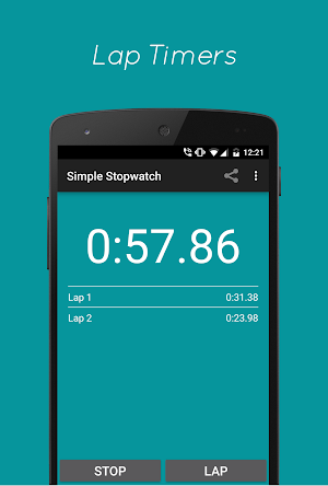 Simple Stopwatch Screenshot 2