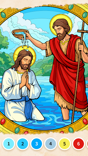 Faith Color By Number Game Screenshot 2