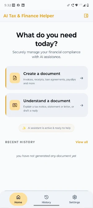 AI Tax & Finance Helper Screenshot 2