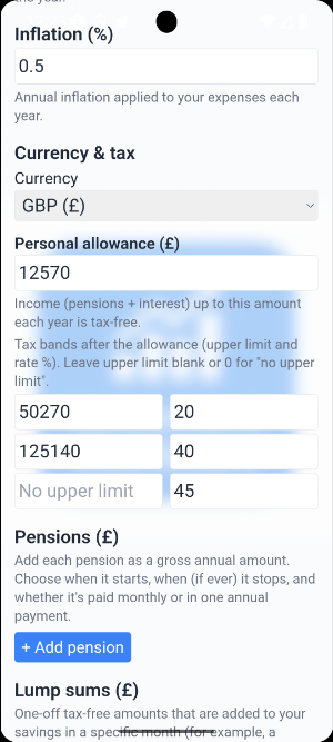 Retirement Dashboard Screenshot 3
