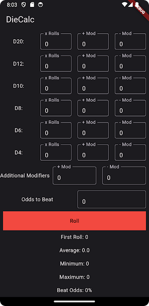 DieCalc Screenshot 0