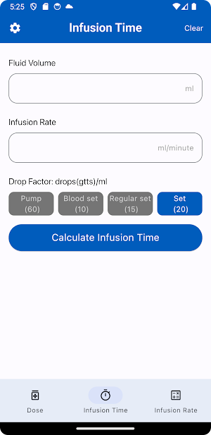 Infusion Calculator Screenshot 2