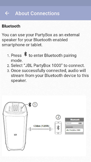 JBL PartyBox 1000 Guide Screenshot 1