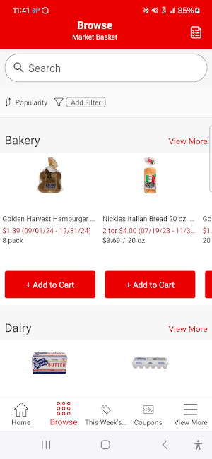 Market Basket PA Screenshot 1