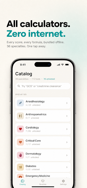 Scores - Medical Calculator Screenshot 0
