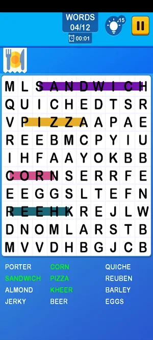 Word Searching & Coloring Book Screenshot 1