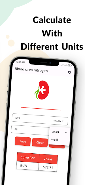BUN Creatinine Calculator Screenshot 2