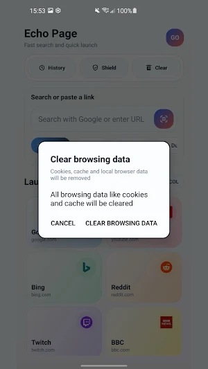 Echo Page Screenshot 2