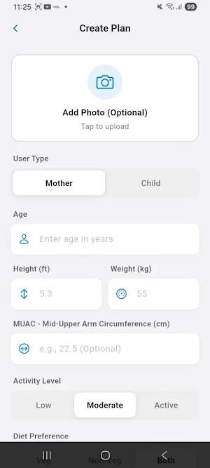 Nutrition Planner Screenshot 1