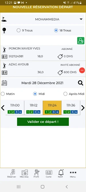 RGAM Golfs Résa Abonnés Screenshot 3