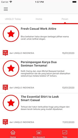 UNIQLO ID Screenshot 1