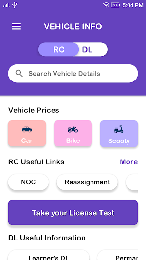 vehicle info - vehicle owner details,licence check Screenshot 0