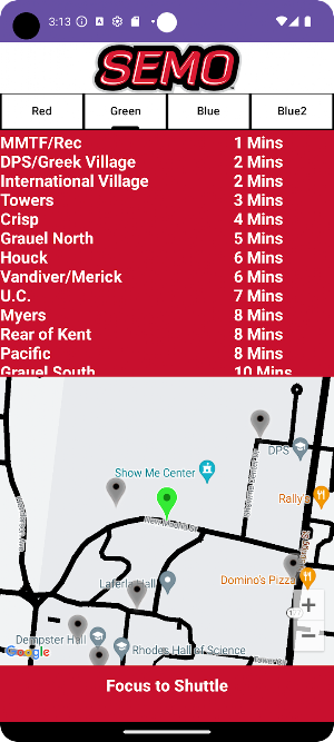 SEMO Shuttle Tracker Screenshot 0
