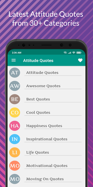 Attitude Quotes and Status Screenshot 0