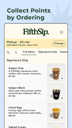 FifthSip. Coffee Screenshot 1