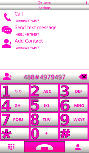 Theme Big Pink Whit Rocketdial Screenshot 3