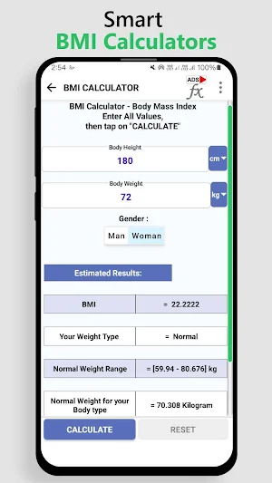 BMI Calculator Plus Screenshot 1