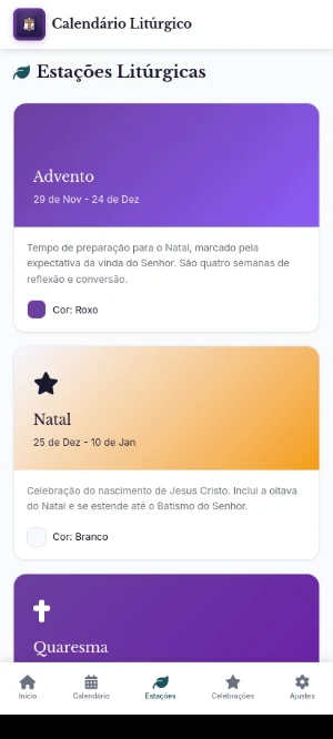 Calendário Litúrgico Screenshot 2