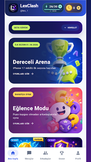 LexClash: Online Kelime Oyunu Screenshot 1