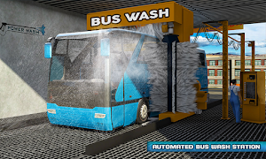 Smart Bus Wash Service: Gas Station Parking Games Screenshot 0
