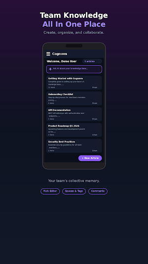 Cognova — AI Knowledge Base Screenshot 2