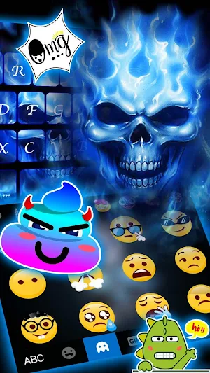 Flaming Skull 3d Keyboard Theme Screenshot 3