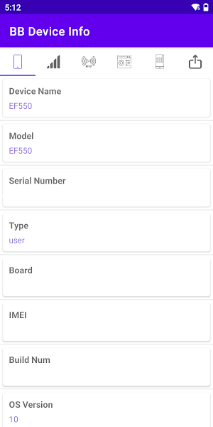 Bluebird DeviceInfo Screenshot 0