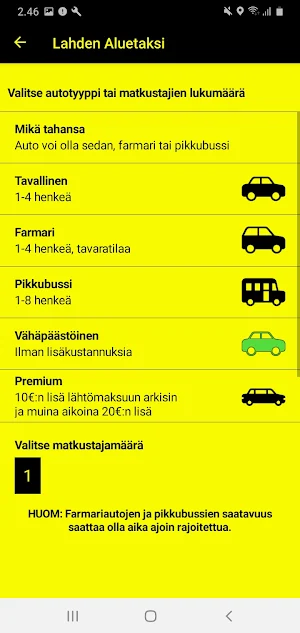 Lahden Aluetaksi Screenshot 3