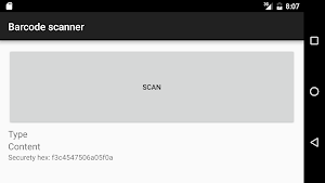 Barcode scanner Screenshot 1