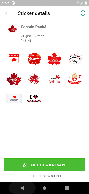 Canada Flag Stickers Screenshot 3