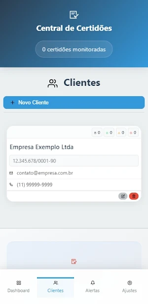 Gestor de Certidões Screenshot 2