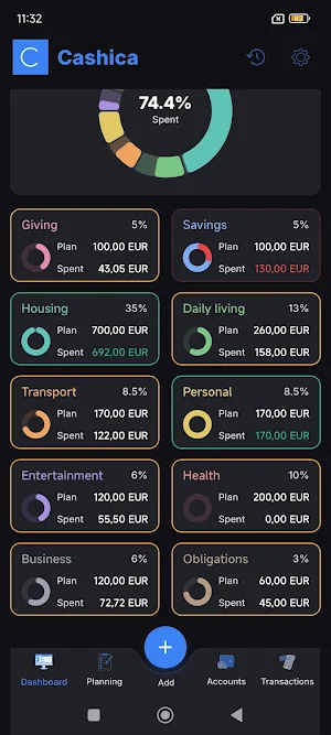 Cashica - Budget & Expenses Screenshot 1