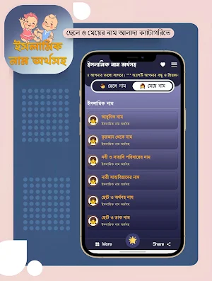 শিশুদের ইসলামিক ও সুন্দর নাম Screenshot 1