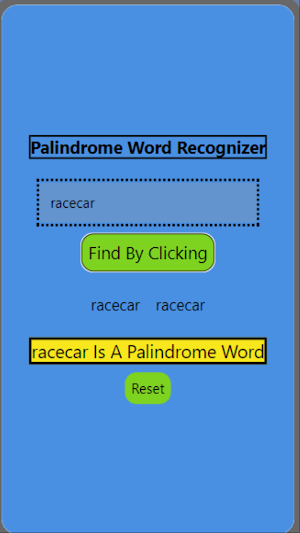 palindrome app by elijah Screenshot 1
