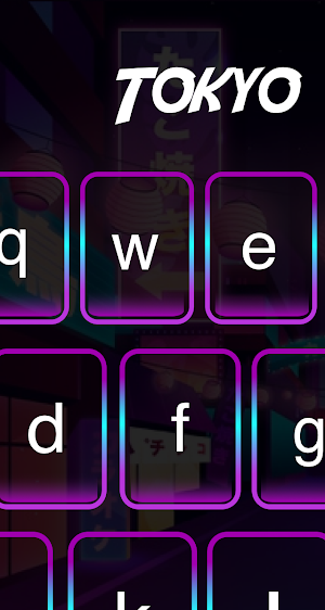 Neon Led keyboard - Tokyo Theme Screenshot 0