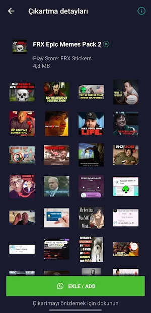 FRX WA Stickers - Reklamsız! Screenshot 2