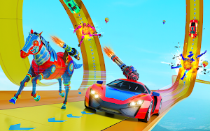 Ramp Car Robot Transform Horse Robot Games 2021 Screenshot 3