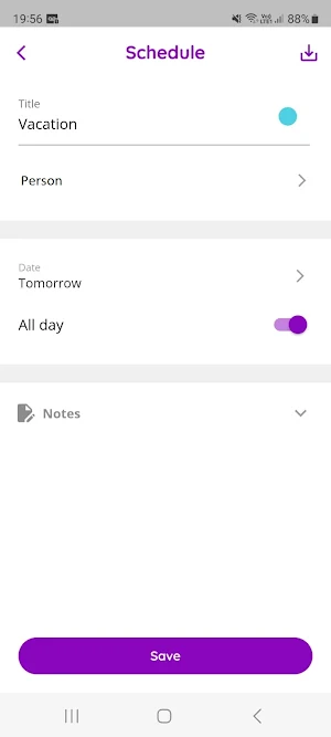 Task and appointment schedule Screenshot 2