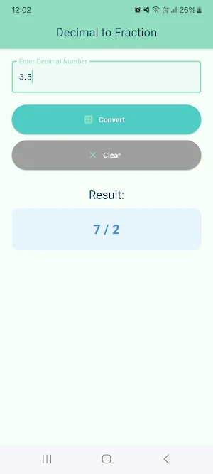Decimal to Fraction Converter Screenshot 3
