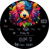 BFF65- Neon Art Dog colorful